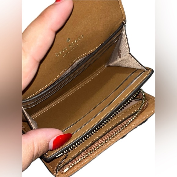 Kate Spade Marti Small Flap Wallet Leather Warm Ginger K6026 - Picture 6 of 10